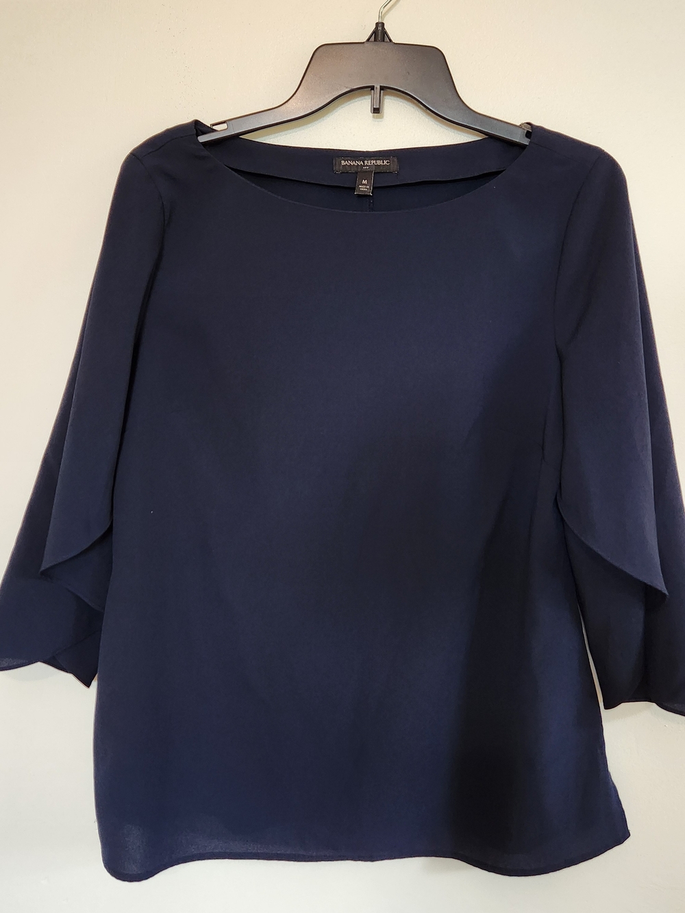 Banana Republic Women's Navy Boatneck Blouse
